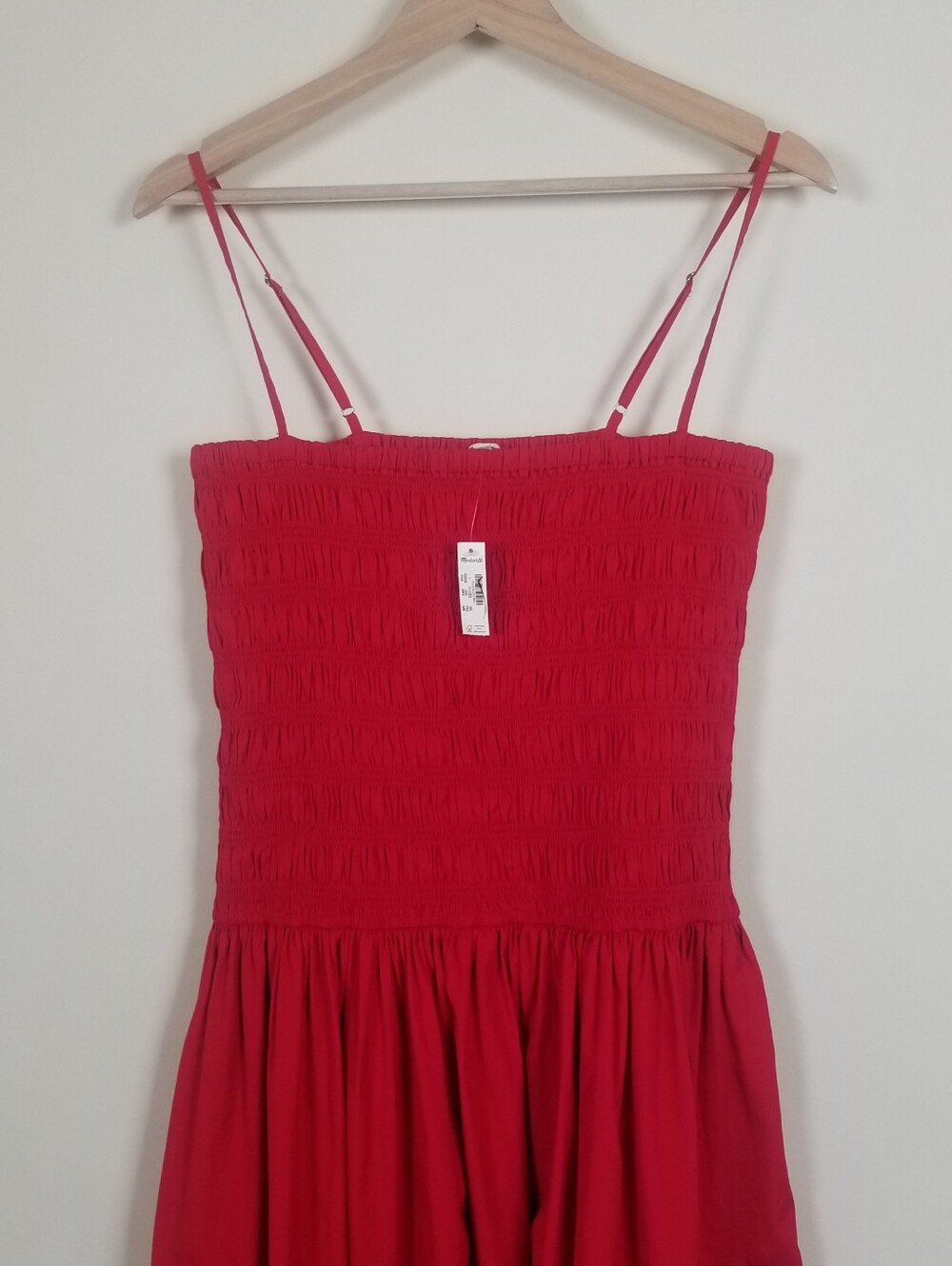 Madewell Smocked Maxi Dress Size Large NWT - Picture 4 of 10